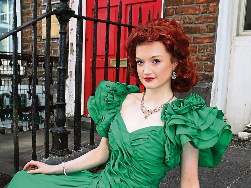 Elaine O’Dwyer in her 1940s finery, as she prepares for her one woman show next month at the Belltable Picture: Michael Cowhey