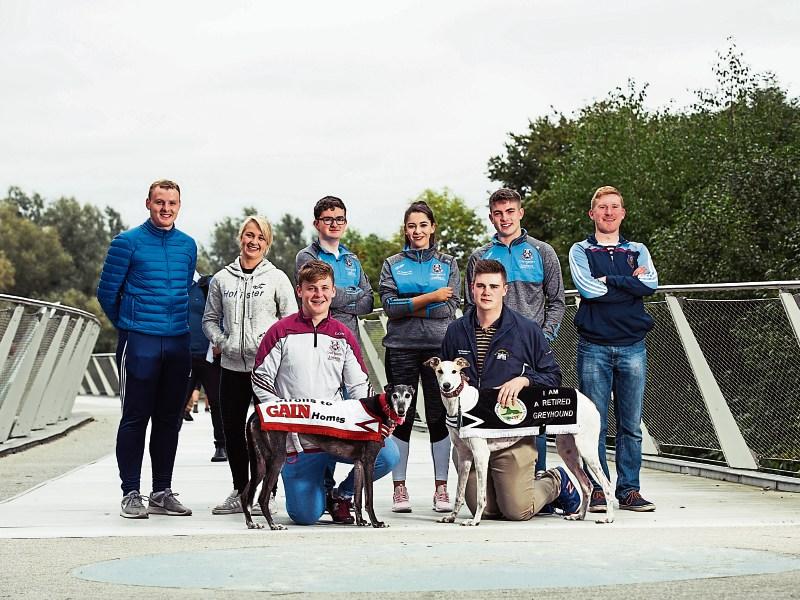 Members of the UL Greyhound Racing Society on the Living Bridge
