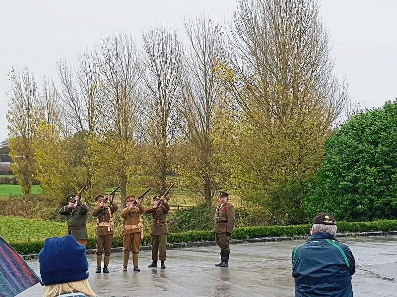 The gun salute which took place in Kilmallock on Sunday to mark Armistice Day