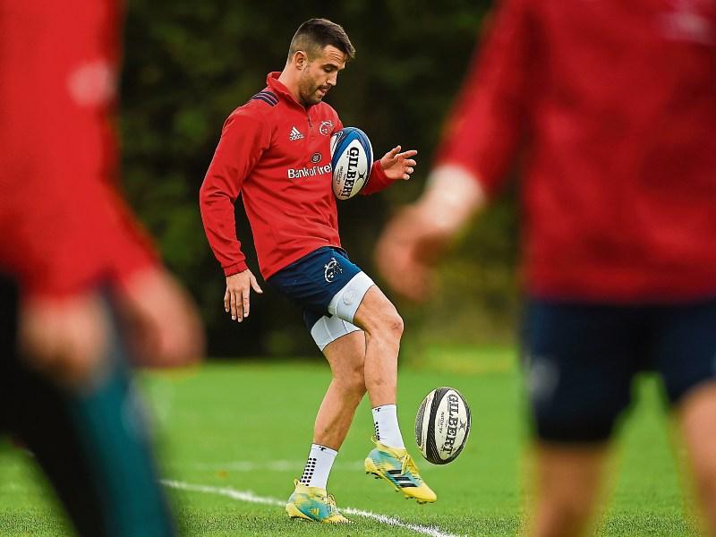 Conor Murray has made a full return to training as Munster prepare to face Zebre in the Pro14 Picture: Sportsfile