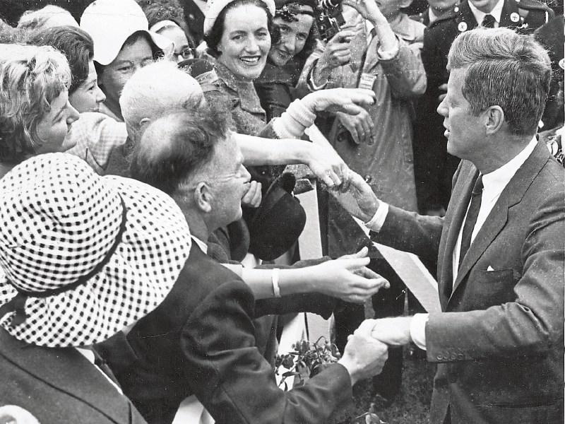 President John F Kennedy meeting people at Greenpark on his visit to Limerick in 1963
