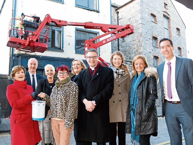 Dean Niall J Sloane, centre, with the committee organising the repainting of Nicholas Street  