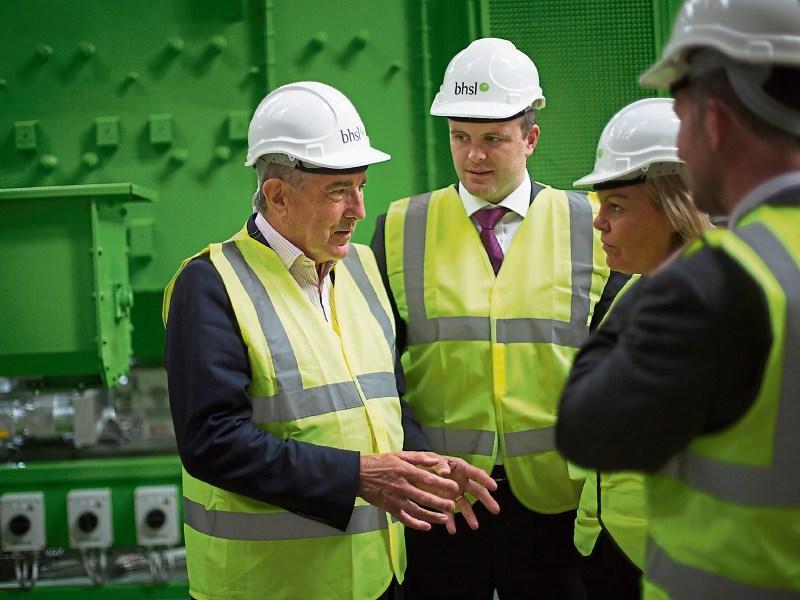 Denis Brosnan, Executive Chairman of BHSL Hydro, on far left