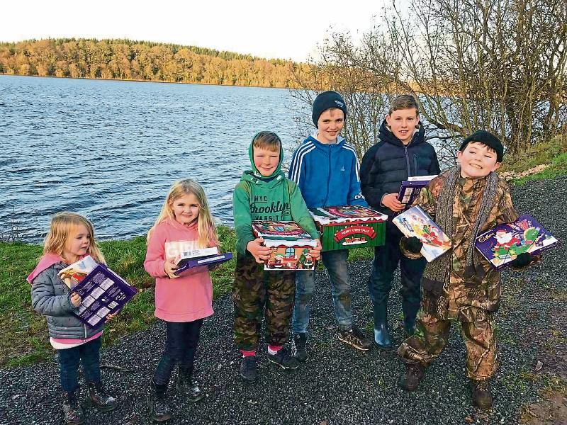 The fishermen (and women) with their prizes: Triona Hannan, Holly Hannan, Jack Kiely, Ronan Hannan, Conor Cahill and  Kieran Kelly