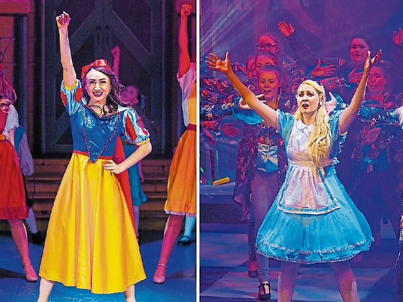 Panto joy: Snow White, left and Alice in Wonderland, right, are still running at the UCH and the Lime Tree until this weekend