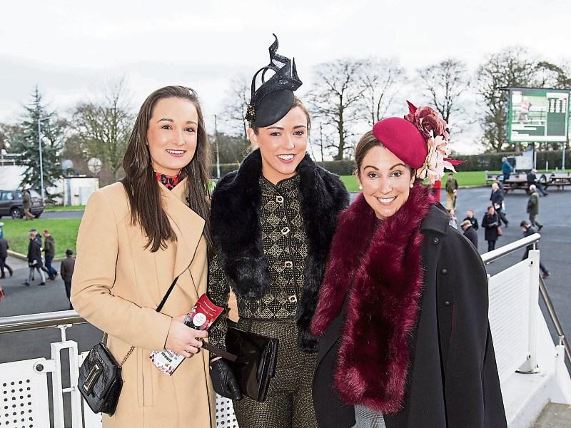 The style stakes were high at Limerick Racecourse for the Sunway Holidays Most Stylish Lady Competition, pictured are Audrey Mitchell, Newport, Carita Conway, Castleconnell, winner, and Therese Conway