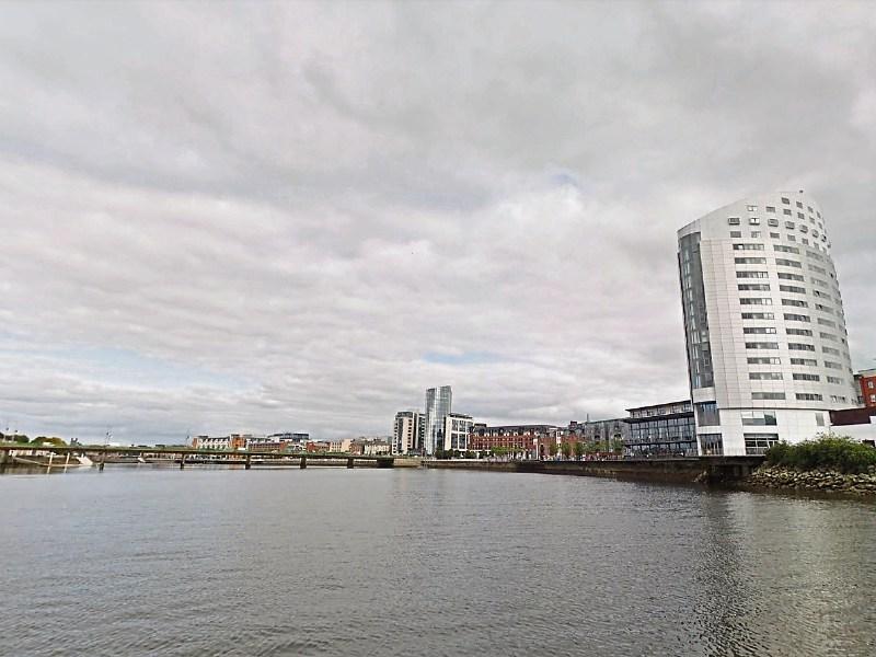 Limerick city from the water on the new Google Shannon Streetview