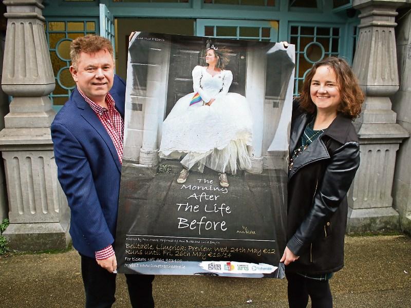George C Heslin of Origin 1st Irish with Ann Blake, writer of The Morning After The Life Before Picture: Adrian Butler
