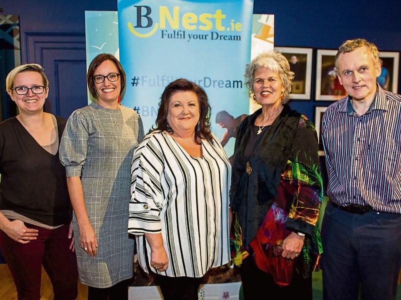 Kasia Zabinska, and Pauline Gannon, BNest, Linda Ledger, St Munchins Community Centre, Maria Richardson, Milford Care Centre, and Eamon Ryan, BNest founder 