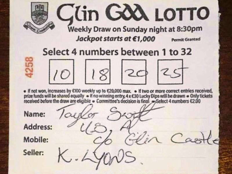 Swift lotto: Glin GAA is getting in on the Taylor hysteria