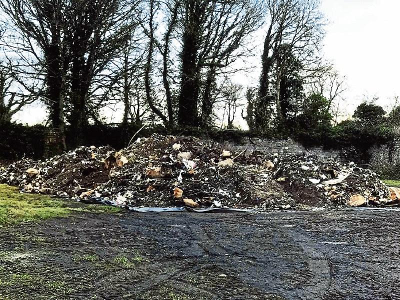 A photo taken by a member of the public of the material in a ‘secure location’ in Friarstown