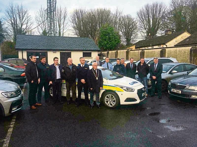 Gardai with representatives from Dairy Gold, Tipperary Co-Op, Kerry Gold and Muintir Na Tire at the launch of the text alert system