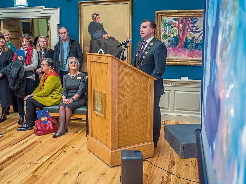 Mayor James Collins at the reopening of the Hunt Museum and the launch of a new exhibition Picture: Keith Wiseman