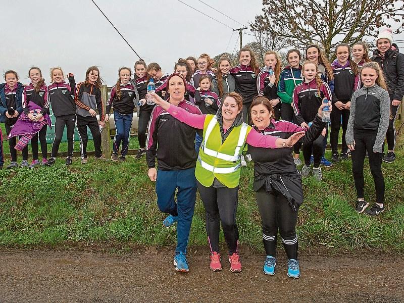 Jean Tierney on a recent Operation Transformation walk in Lough Gur with Knockainey St Brigids girls and mentors Picture: Kieran Ryan-Benson
