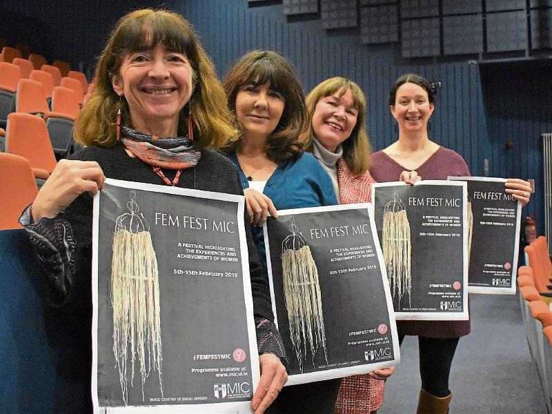 Announcing the programme for Fem Fest were MIC lecturers Teresa McElhinney, Dr Susan Liddy, Dr Úna Ní Bhroméil and Dr Ailbhe Kenny