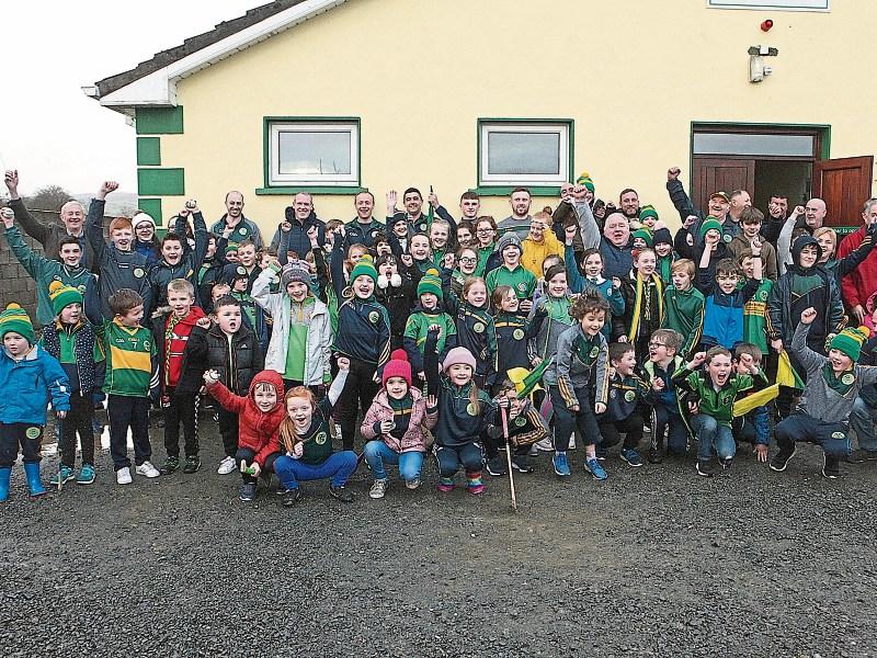 On a rainy Tuesday afternoon in February this is just some of the crowd who came out to show their support for Cappamore’s junior b team ahead of the All-Ireland final on Saturday