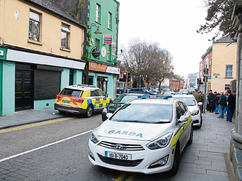 The armed support unit and gardai at the scene on Nicholas Street Pictures: Adrian Butler