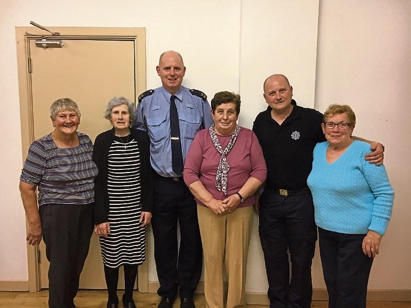Phyllis Holmes, Anne Hourigan, Garda Tom McGlinchy, Kathleen Gunning, chairperson, Garda Brian McNamara, Kathleen Cusack