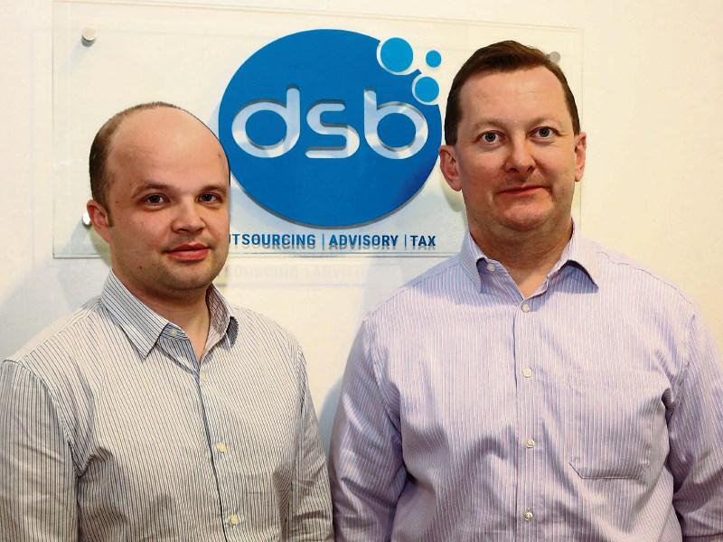 Ger Blake, right, pictured at DSB’s offices in Henry Street alongside co-founder William Duggan Picture: Michael Cowhey