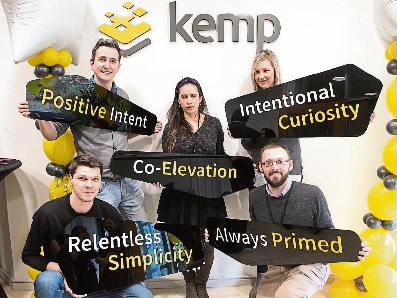 Barry Gleeson, Katherine Cardozo, Louise McKeown, Mark Delaney and Keith Kennedy at the relaunch of Kemp