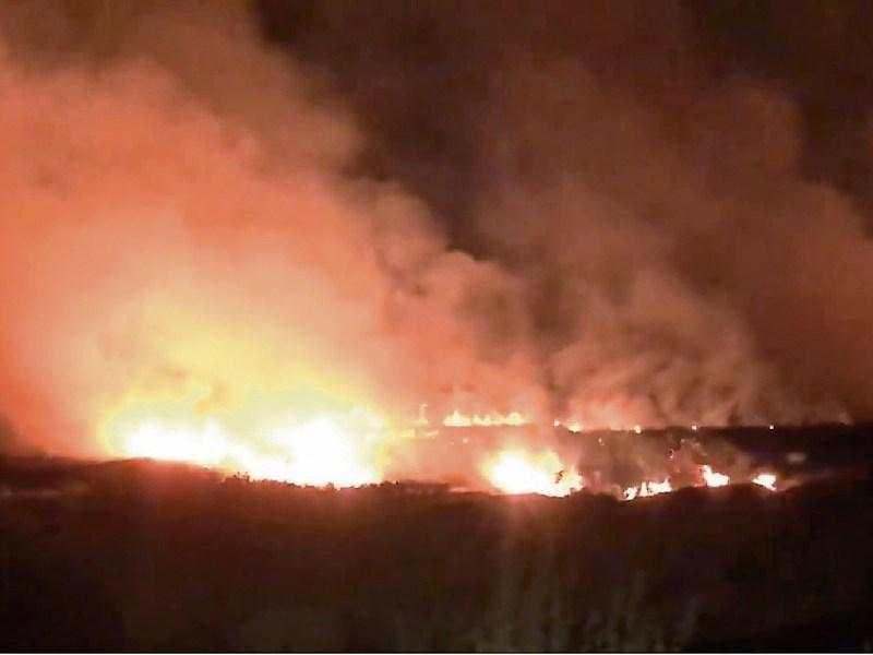 WATCH: Limerick fire crews attend scene of gorse fire