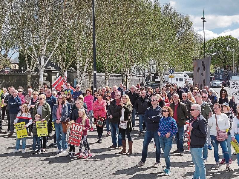 WATCH: Hundreds join Limerick protest over hospital overcrowding crisis