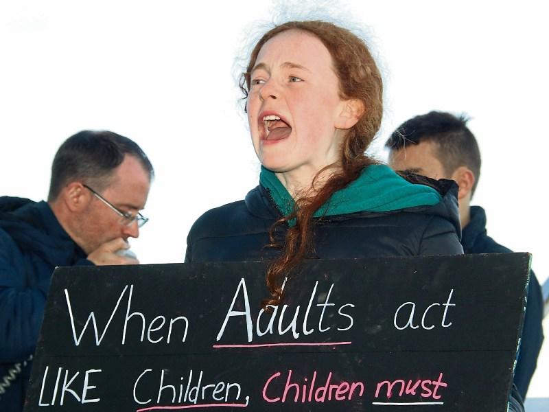 Limerick teenage activist spends birthday protesting Trump's presidential visit