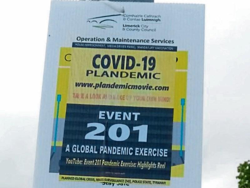‘Conspiracy theorists’ slammed for defacing Covid-19 signs in Limerick