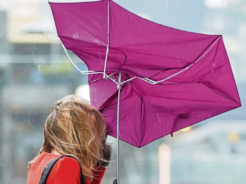 A windy and wet day - with some rain - for County Kildare