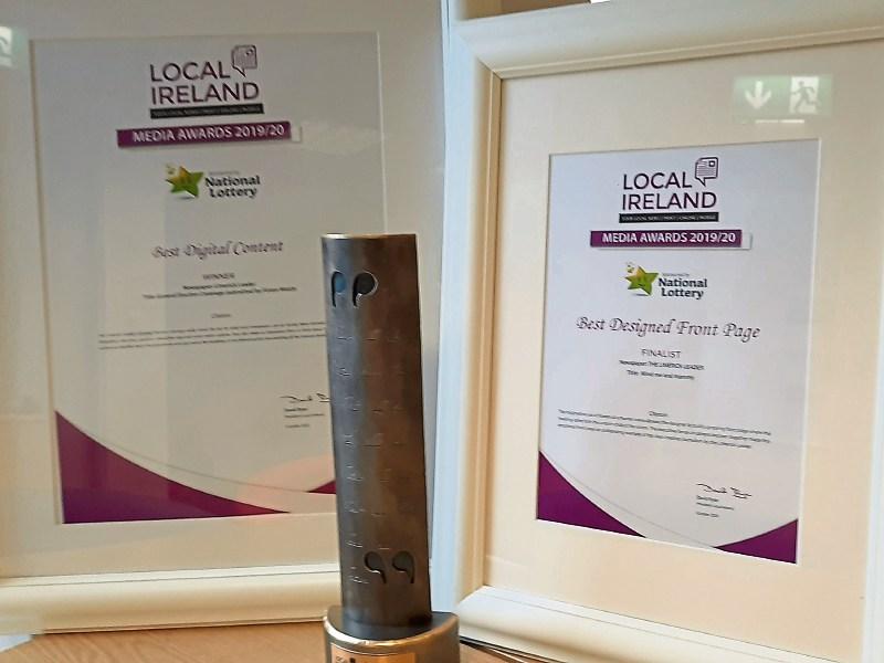 Limerick Leader wins on the double at Local Ireland Media Awards