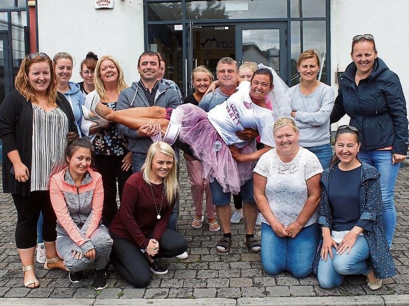 Bride on Westbury creche picket walks up aisle