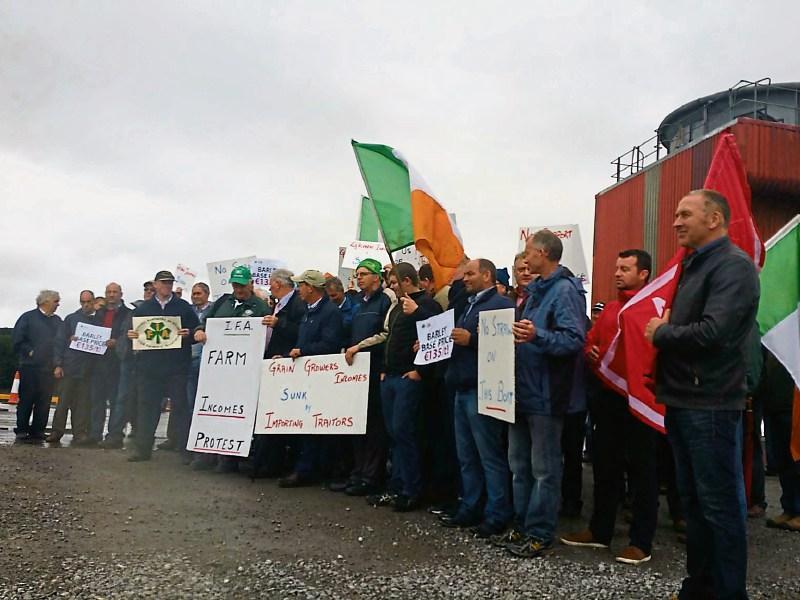 Farmers stage protest at Foynes Port