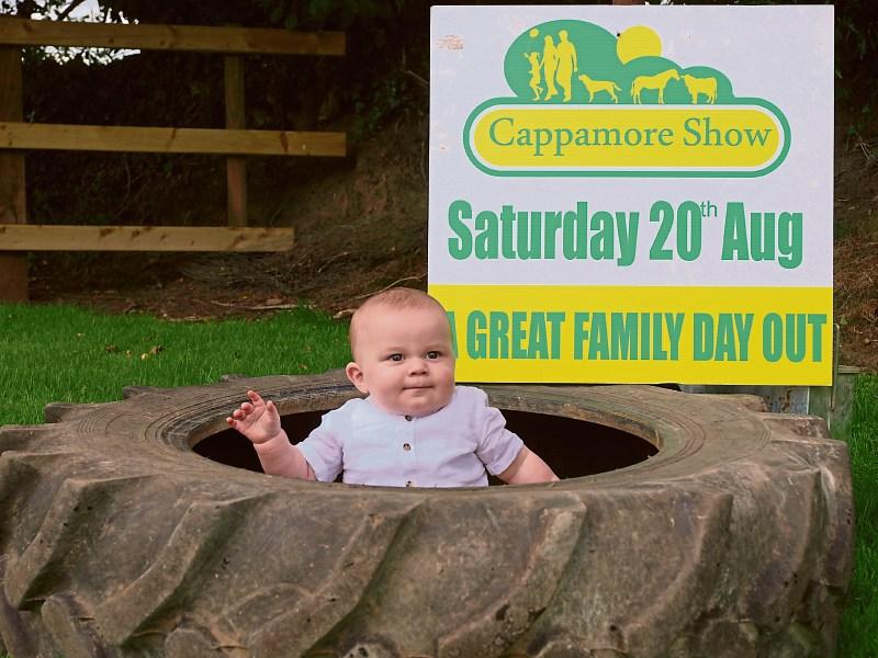 Baby Ollie looks forward to his first Cappamore Show on Saturday