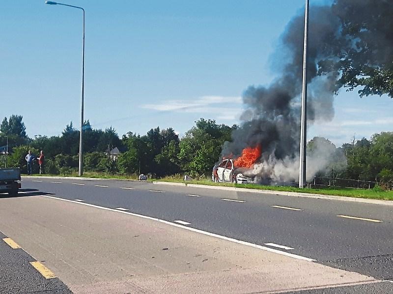 Motorist's lucky escape after car fire in Limerick