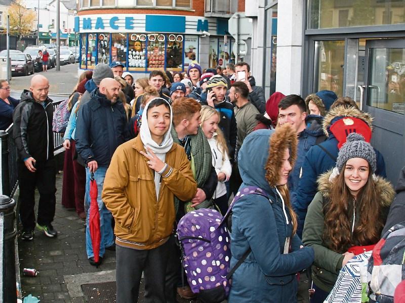 Crowds turn out in Limerick for Coldplay tickets