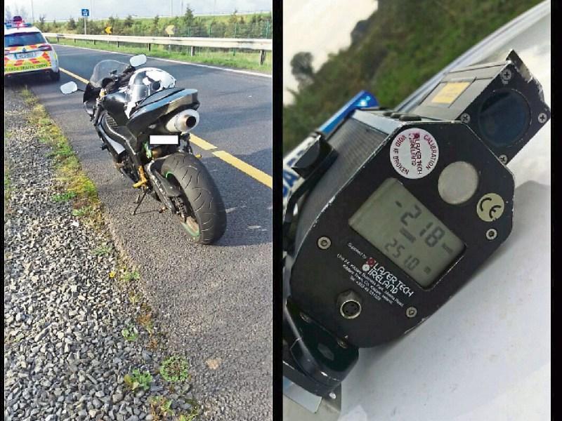 Motorcyclist clocked travelling at 218kph on Limerick motorway