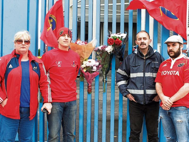 Fans gather at Thomond Park to pay tribute to Anthony Foley