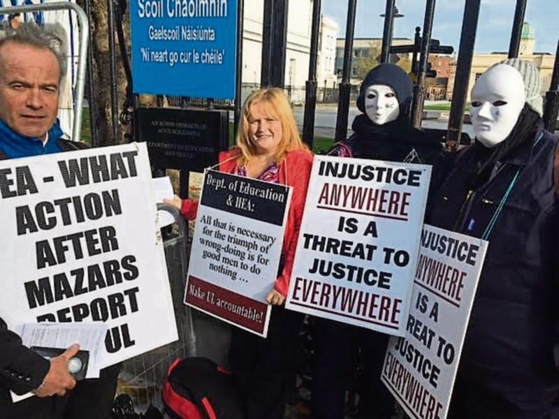 Protest at Dail Eireann over UL whistleblowers case