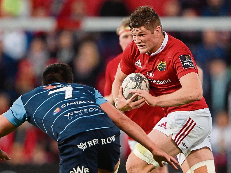 Munster's Jack O'Donoghue looks to kick-on