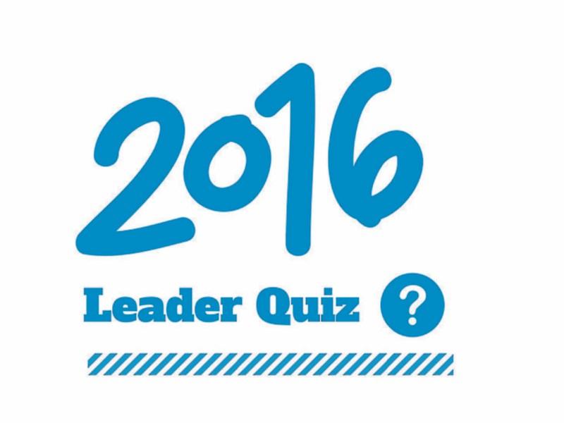 Leader Quiz – were you paying attention during 2016?