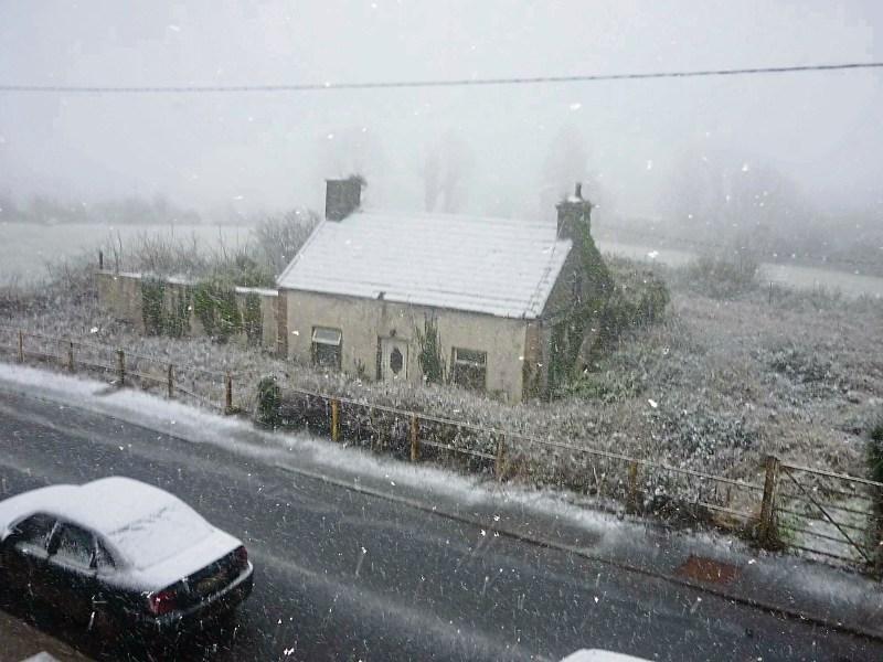 Snow falls in County Limerick