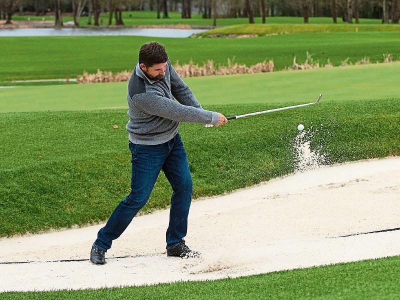 Padraig Harrington tests the sand on newly designed golf course at Adare Manor