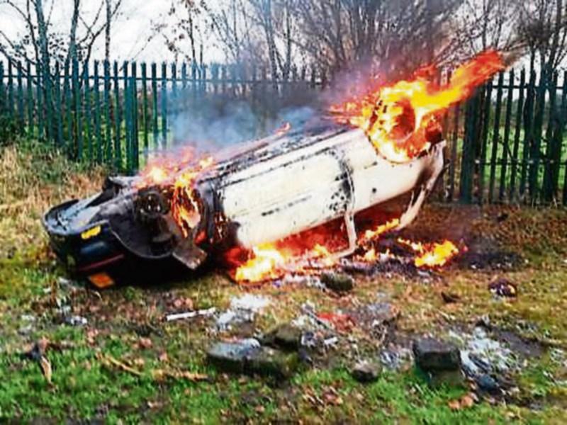 Limerick gardai launch investigation after car was set alight in front of owner