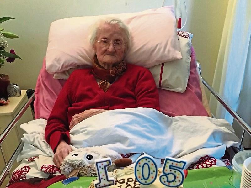 Limerick woman Bridie enjoys a Baileys on her 105th birthday