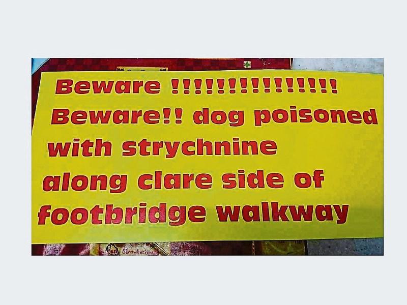 Limerick owners of poisoned terrier erect warning signs