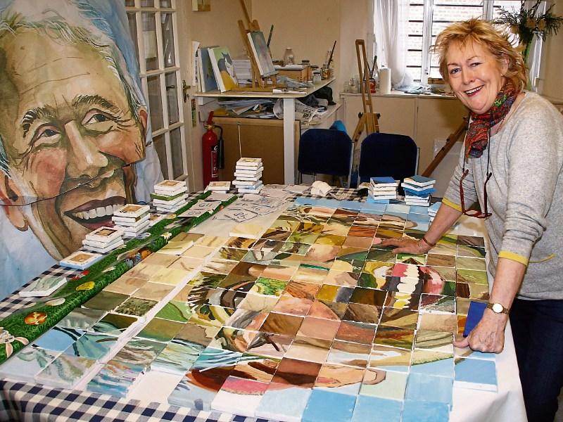 Artistic homage to Frank McCourt on canvas in his native Limerick