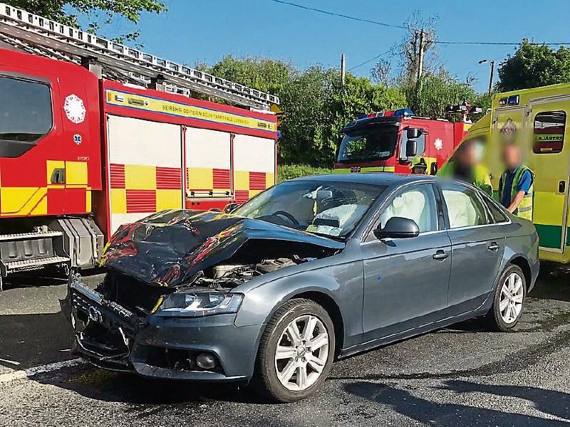 Emergency services attending crash in Limerick