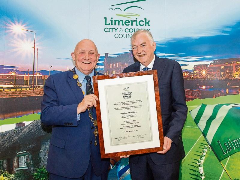 Former University of Limerick president honoured with civic reception