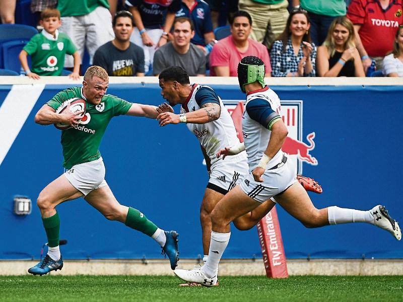 Electric Keith Earls bags brace of tries as Ireland down Eagles