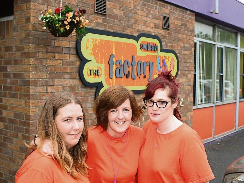 Gemma Murphy, Breda Fitzgerald, Caroline Hogan, co-organisers of the fun activities at the summer camp for autistic kids, at the Factory, Southside Youth Space